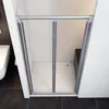 A top-down view of a shower enclosure with a toilet visible to the left. Produktbild-Vorschau