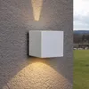 Lucande LED-Außenwandleuchte Jarno, weiß, Metall, 9cm Produktbild-Vorschau 3