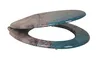 A toilet seat and lid with a cherry blossom design. Produktbild-Vorschau