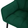 ML-Design Esszimmerstuhl aus Frotteestoff, Dunkelgrün, mit Produktbild-Vorschau 5