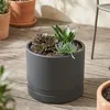 Deco4Home Koma Blumentopf Anthrazit 38cm | Pflanzkübel Produktbild-Vorschau 1