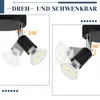 ZMH Deckenstrahler LED GU10 Rund 3 Flammig schwarz 350° Produktbild-Vorschau 3