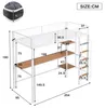 Lit mezzanine avec bureau 90 x 200 cm – Lit superposé et Voir les images du produit 4