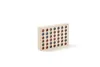 A wooden Connect Four game board with brown and gray discs. Produktbild-Vorschau