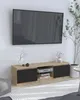 TV skrinka, 120 cm, Imitácia dreva Sonoma, čierna, predná Náhľad obrázku produktu 2