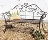 DanDiBo Panchina da giardino in metallo marrone resistente Anteprima dell’immagine prodotto 1