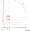 SMC Duschwanne 90x90cm weiß Steinoptik mit Ablaufgarnitur Produktbild-Vorschau 2