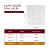 A size chart for a winter duvet with an image of a duvet. Produktbild-Vorschau