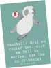 Mr. & Mrs. Panda Postkarte Handball Action - Meeresbrise - Produktbild-Vorschau 1
