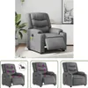 The Living Store Massagesessel Elektrisch Grau Kunstleder Produktbild-Vorschau 1