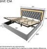Lit rembourré 180 x 200 cm Lit double avec bande LED Voir les images du produit 7
