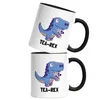Tea-Rex Emaille Tasse Schwarz Lustig Dino Tee Teetrinker Produktbild-Vorschau 2