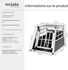 Cage de transport pour chien simple dos droit - 54 x 69 x Voir les images du produit 6