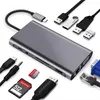 USB C Hub Verteiler 11 in 1 HDMI 4K VGA LAN 100M USB 3.0 SD Produktbild-Vorschau 1