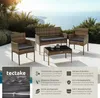 tectake® Rattan Gartenset Palese für 4 Personen Produktbild-Vorschau 2