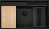 PRIMAGRAN Spülbecken Alles Schwarz 88x53cm, Granitspüle 1 Produktbild-Vorschau 1