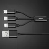 Remax 3in1 cavo di ricarica in nylon 2.8A Micro USB TYP-C Anteprima dell’immagine prodotto 5