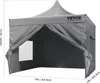 A gray VEVOR pop-up canopy tent with dimensions indicated. Podgląd zdjęcia produktu