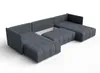 AX LIVING Canapé panoramique convertible Veliro canapé en u Voir les images du produit 5