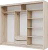 Krudox PRVTA Schwebetürenschrank Sonoma mit Spiegel 250 cm Produktbild-Vorschau 3