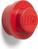 A red LEGO brick-shaped coat hook is shown against a white background. Produktbild-Vorschau