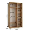 Šatní skříň BAYLIN 1 - 140/45 cm, dub artisan / černá / dub Náhled obrázku produktu 4