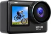An action camera is shown with a screen displaying a mountain biker in mid-air. Voir les images du produit