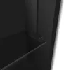 A close-up view of a black cabinet shelf with a metal bracket. Anteprima dell’immagine prodotto