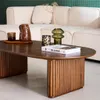 sweeek - Ovaler Couchtisch Heveaholz und Eichenfurnier - Produktbild-Vorschau 4