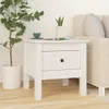 vidaXL Boční stolek bílý 40x40x39 cm Masivní borovicové Náhled obrázku produktu 2