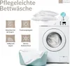 Damast Bettwäsche 135x200 Weiß gestreift Bettbezug 135 x Produktbild-Vorschau 7