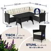 CASARIA® Polyrattan Ecklounge Set WPC Esstisch Ecksofa 2 Produktbild-Vorschau 8