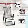 COSTWAY 2er Set Gartenstühle, Klappstühle mit Armlehnen, Produktbild-Vorschau 4