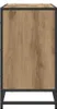 The back view of a wooden cabinet with a metal frame. Podgląd zdjęcia produktu