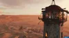 A post-apocalyptic landscape with a lighthouse-like structure in the foreground. Produktbild-Vorschau
