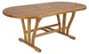 Ausziehbarer ovaler Gartentisch aus Holz 90x150–200 Noemi Produktbild-Vorschau 6