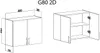 Roe Furniture | Küchenhängeschrank 80 cm - Weiß - Mattweiß Produktbild-Vorschau 2