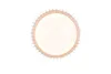 A top-down view of a round, beige ceiling lamp with a wooden frame and small metal spikes around the edge, set against a white background. Náhľad obrázku produktu