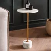 WOHNLING Tavolino in vero marmo metallo 30x30x55,5 cm Anteprima dell’immagine prodotto 1
