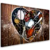 Triptychon auf leinwand essen & trinken - braun 120x80 cm Produktbild-Vorschau 1