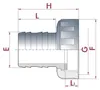 PVC Schlauchtülle mit Überwurfmutter 11/2" IG x 40 mm Produktbild-Vorschau 1