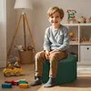 Domarex Sitzpouf rund Ø45x25 cm,Pouf Hocker Wohnzimmer & Produktbild-Vorschau 3