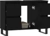 vidaXL Badschrank Schwarz 80x33x60 cm Holzwerkstoff Produktbild-Vorschau 3
