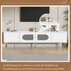 MODFU TV-Schrank Lowboard mit Goldenen Beinen und Griffen Produktbild-Vorschau 8