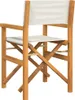 Chaise de pluie pliante crème teck massif Voir les images du produit 5
