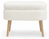 Hanah Home, hoogwaardige poef, 100% melamine, wit, 60x46x35 Productafbeelding-voorbeeld 5