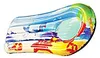 Splash & Fun Kindermatratze Beach Fun mit Sichtfenster 110 Produktbild-Vorschau 2