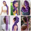 Capelli sintetici per trecce, colore viola, lunghezza 24 Anteprima dell’immagine prodotto 6