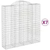 Gabionen mit Hochbogen 7 Stk. 200x50x200/220cm Verzinktes Produktbild-Vorschau 2