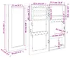 vidaXL Schmuckschrank mit Spiegel Wandmontage Schwarz Produktbild-Vorschau 8